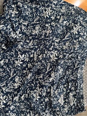 Columbia Navy and White Tropical Print Fishing Shorts